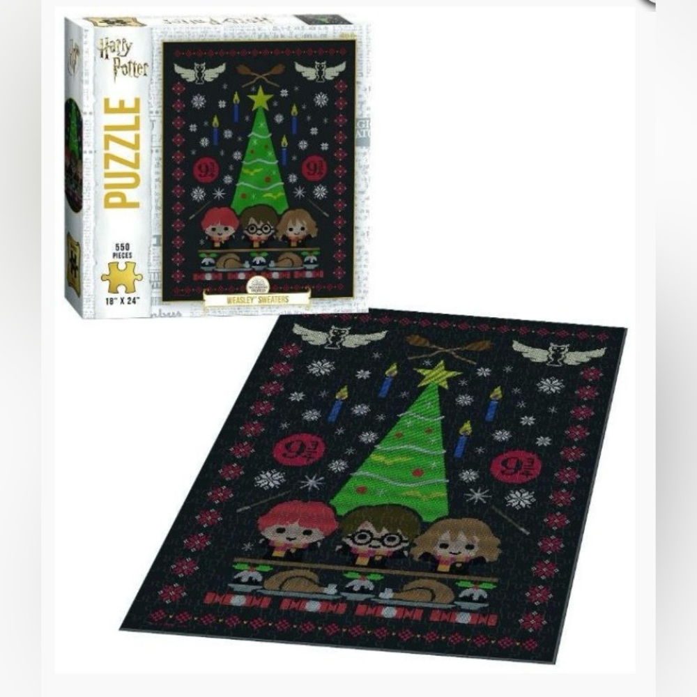 Harry Potter Wizarding World 550 piece Jigsaw Puzzle Weasley Sweaters Christmas
